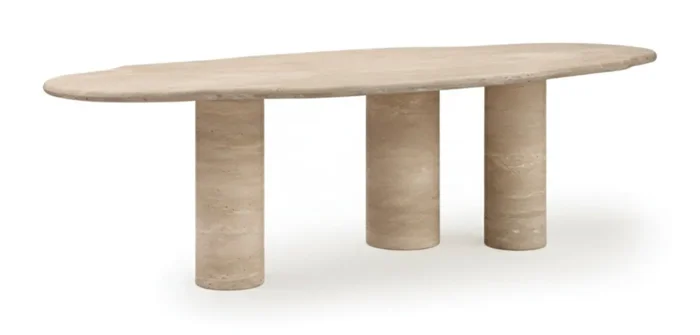 Venti Organic Travertine Dining Table by Interior Icons