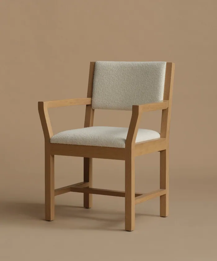 Montecito Upholstered Dining Arm Chair by Jenni Kayne