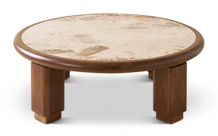 Bosque Round Coffee Table by Lawson-Fenning
