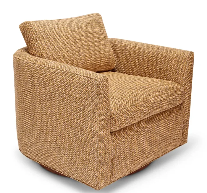 Curved Back Swivel Chair by Lawson-Fenning