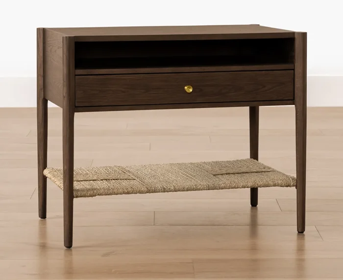 Dana Walnut Oak Nightstand by McGee & Co.