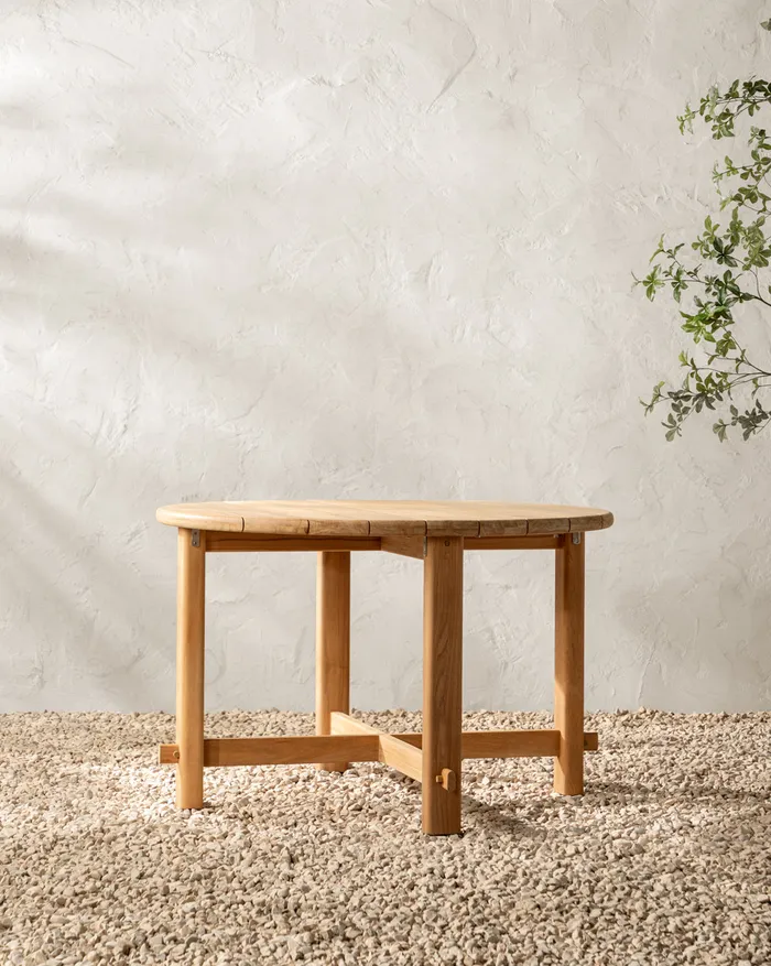 McCarthy Round Teak Outdoor Dining Table by McGee & Co.