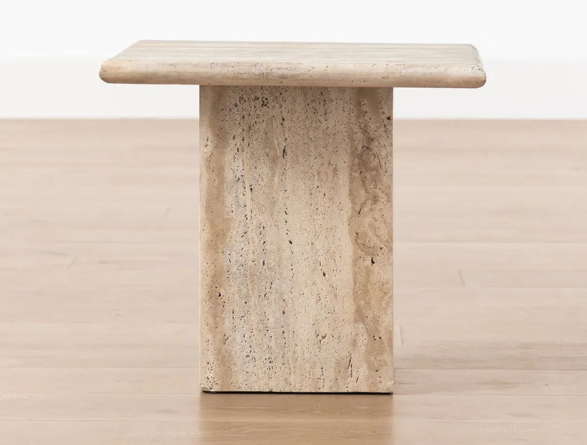 Travertine Side Table by McGee & Co.